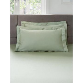 Very Home Luxury 400 Thread Count Soft Touch Sateen Oxford Pillowcase Pair &Ndash Sage Green