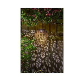 Smart Solar Zahra Bronze Effect Solar Hanging Lantern