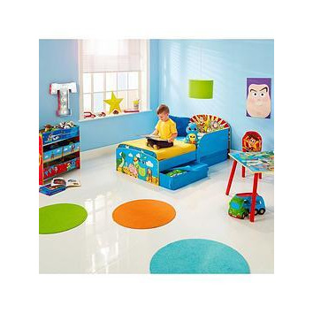 Toy Story Kids Toddler Bed with Storage Drawers, Multi