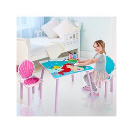 Disney Princess Ariel Kids Table and 2 Chairs Set , Multi