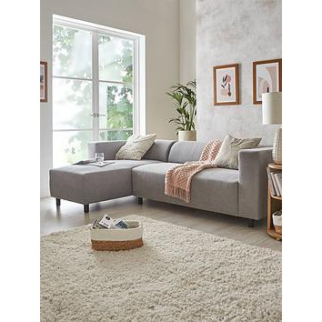 Very Home Clarkson Fabric Left Hand Corner Chaise Sofa - Grey - Fsc&Reg Certified