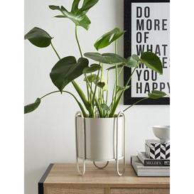 Very Home Mimi Metal Planter On Stand - Beige