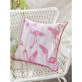 Sassy B Tropical Flamingo Filled Cushion - 45 X 45 Cm