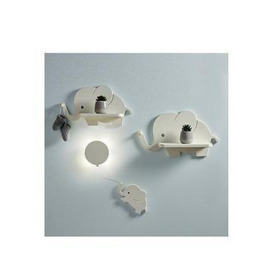 Mamas & Papas Elephant Nightlight & Shelves, Cream