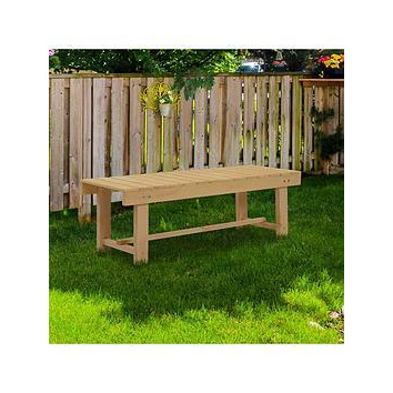 Outsunny 2-Seater Outdoor Garden Fir Wood Patio Bench