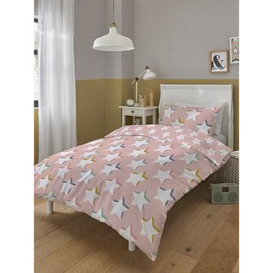 Copenhagen Home Kids Star Spangled Pink Duvet Cover Set, Pink, Size Single