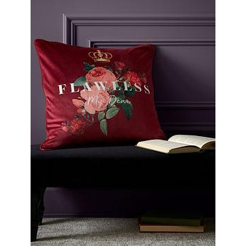 Bridgerton By Catherine Lansfield Flawless Cushion - Burgundy