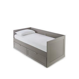 Very Home Taryn Children's Day Bed with Storage Drawers and Mattress Options (Buy and SAVE!) - Grey - Bed Frame Only, Grey
