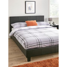 Everyday Marston Faux Leather Bed Frame With Mattress Options (Buy And Save!) - Black - Fsc&Reg Certified - Bed Frame Only