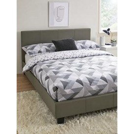 Everyday Marston Faux Leather Bed Frame With Mattress Options (Buy And Save!) - Grey -  - Fsc&Reg Certified - Bed Frame Only
