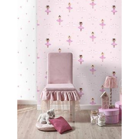 Holden Decor Ballerina Wallpaper - Pink, One Colour