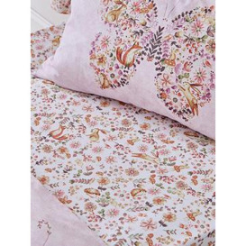 Catherine Lansfield Enchanted Butterfly Fitted Sheet - Pink, Pink, Size Single