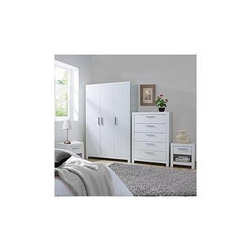 Very Home Rio 4 Piece Package - 3 Door Wardrobe, 5 Drawer Chest And 2 Bedside Chests - Fsc&Reg Certified