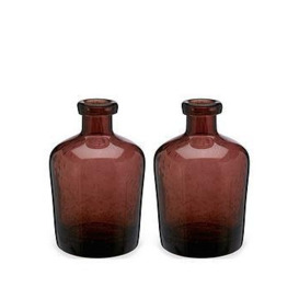 Very Home Set Of 2 Bubble Glass Bottles