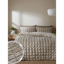 Catherine Lansfield Puffer Duvet Cover Set In Natural
