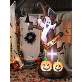 Inflatable Halloween Tree With Ghost And Pumpkin &Ndash 2.7 Metre