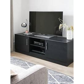 Everyday Panama 2 Door Tv Unit - Black - Fits Up To 55 Inch Tv - Fsc&Reg Certified