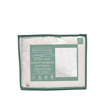 Very Home Extra Deep Luxury Bamboo Mattress Protector  Double - White