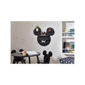 Mickey Mouse Wall Shelf- Black, Black