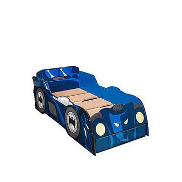 Batman Batmobile Light Up Kids Toddler Bed with Storage Drawer, Multi