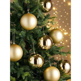 Everyday Set Of 8 Jumbo Christmas Tree Baubles - Gold