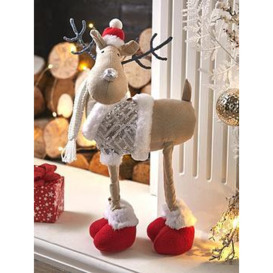 Very Home Standing Plush Reindeer Christmas Decoration