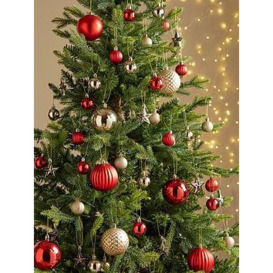 Very Home Pack Of 50 Christmas Tree Baubles - Red/Gold