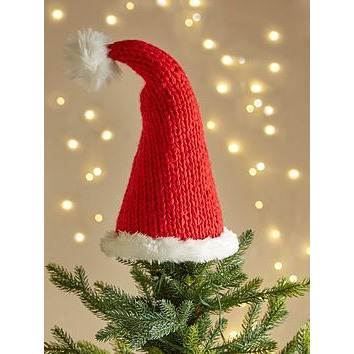 Very Home Santa Hat Christmas Tree Topper