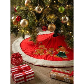 Three Kings Gingerbread Family Christmas Tree Skirt - 116 Cm