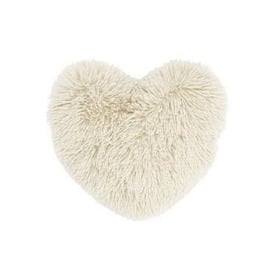 Catherine Lansfield Cuddly Heart 3D Cushion - Cream