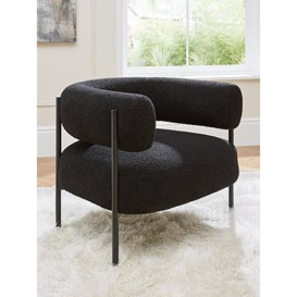 Very Home Icon Boucle Fabric Accent Chair - Black