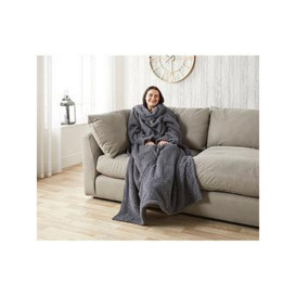 Very Home Wearable Blanket - Charcoal