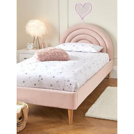 Very Home Rainbow Children's Single Bed Frame with Mattress Options (Buy and SAVE!) - Pink - Bed Frame Only, Pink