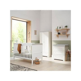Tutti Bambini Rio 5 Piece Furniture Set- White/Dove Grey (Cot Bed, Cot Top Changer, Sprung Mattress, Chest Changer, Wardrobe), One Colour