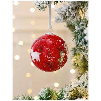 Mamas & Papas My First Christmas 2023 Nursery Bauble - Red