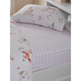 Very Home Childrens Autumn Woodland Fitted Sheet, Natural, Size Single