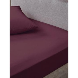 Very Home Non-Iron 180 Thread Count 28 Cm Fitted Sheet
