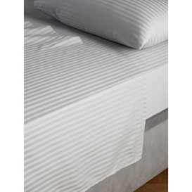 Very Home Luxury 300 Thread Count Soft Touch Sateen Stripe Flat Sheet