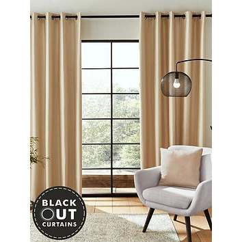 Catherine Lansfield Faux Silk Blackout Curtains By Very Ufurnish Com