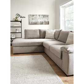 Very Home Salerno Standard Seater Fabric Left Hand Corner Chaise Sofa - Taupe - Fsc&Reg Certified