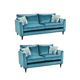 Very Home Pasha Fabric 3 Seater + 2 Seater Sofa Set (Buy And Save!) - Teal