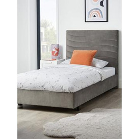 Very Home Finn Bed with Mattress Options (Buy and SAVE!) - Bed Frame Only, Grey, Size Single 3Ft