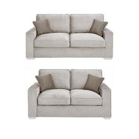 Very Home Chicago Deluxe Fabric 3 Seater + 2 Seater Sofa Set (Buy And Save!)