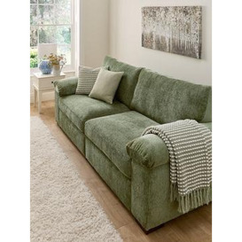 Very Home Salerno Standard Back 4 Seater Fabric Sofa - Olive Green - Fsc&Reg Certified