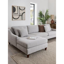 Very Home Aspen Left Hand Corner Fabric Chaise Sofa - Grey