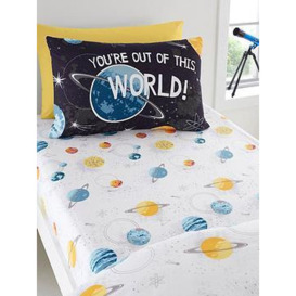 Bedlam Outer Space Single Fitted Sheet - Multi, Multi