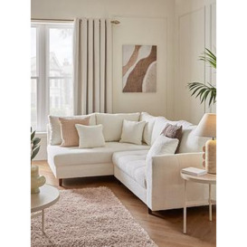 Very Home Rune Fabric Left Hand Corner Sofa - Cream - Fsc&Reg Certified