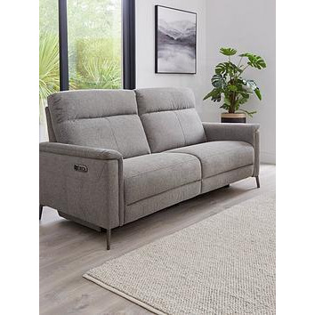 Very Home Bradley 2 Seater Fabric Power Recliner Sofa With Usb Ports - Grey