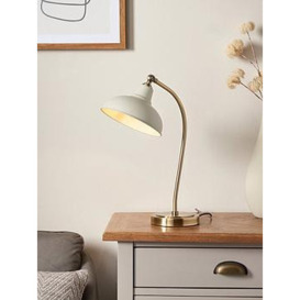 Very Home Hemstone Table Lamp - Cream/Antique Brass