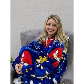 Sonic the Hedgehog Sonic Bounce Wearable Hooded Fleece Blanket - Large - Multi, Multi